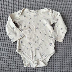Colored Organics floral long sleeve bodysuit 12-18 months